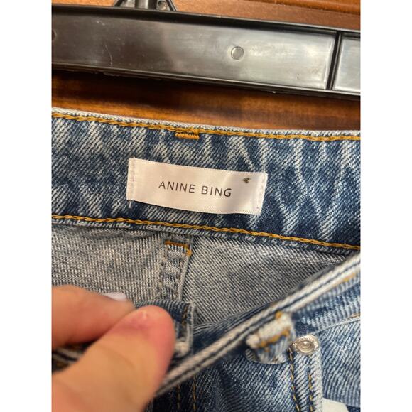 Anine Bing racing stripe logo jeans size 27 - Picture 4 of 7